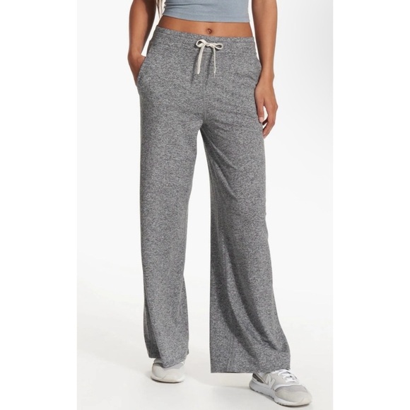 Vuori Pants - VUORI Heather Gray Halo Essential Wide Leg Dream Knit Pants